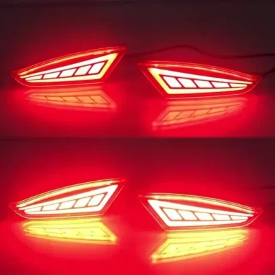 Mahindra XUV500 Matrix Reflector Light – Premium LED Rear Bumper Reflector with Indicator (2018-2019 Model, 1 Set)