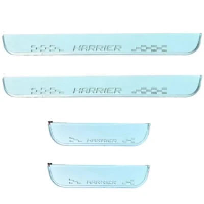 Just Mod Harrier LED Sill Plate – Premium Chrome Finish Scuff Plate Set of 4 (Blue Light)