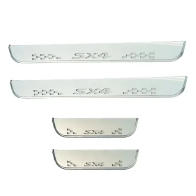 Just Mod Suzuki SX4 LED Sill Plate – Premium Chrome Finish Scuff Plate Set of 4 (Blue Light)