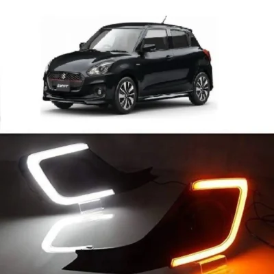 Swift 2018+ Car Front Fog Lamp LED Daytime Running Indicator DRL Type-C | (Pack of 2) | JUSTMOD