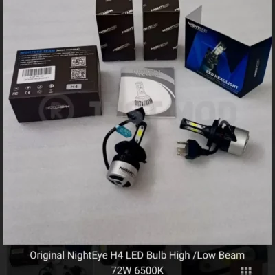 Night Eye Genuine H4 Hi/Lo 9000LM 6500K 72W LED Automotive Headlight Bulbs Auto Conversion Driving Lamp | Cool White Light | JUSTMOD
