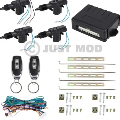 Xenos 4 Door Central Locking System – Premium Security Kit with 2 Remotes for All Cars