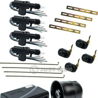Blackcat 4 Door Central Locking System – Premium Security Kit with 2 Remotes (No Flip Key)