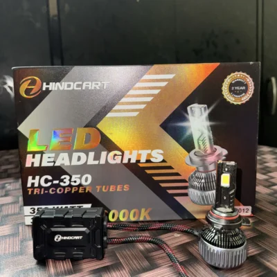 Hindcart 350W H4 LED Headlight Bulbs – Ultra Bright 6000K 35000LM Lights (Pack of 2)