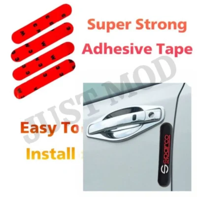Sparco Rubber Door Guards – Premium Flexible Black Door Protectors (4 Pcs)
