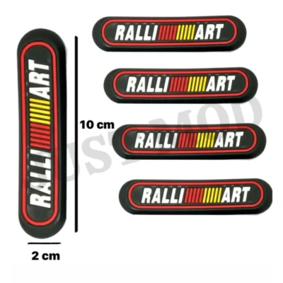 Ralliart Rubber Door Guards – Premium Flexible Black Door Protectors (4 Pcs)
