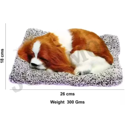 Multicolour Sleeping Dog Showpiece – Premium Large Decorative Toy (26 cm)