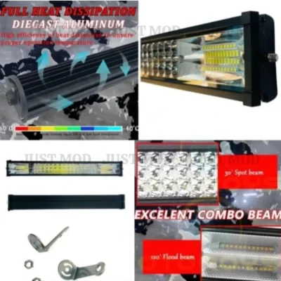 JUST MOD 132 LED White 31 Inch Mercury Night Fog Lamp Light 120 Watt Universal for Car | Waterproof | 1 Pc | JUST