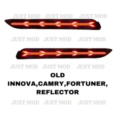 JUST MOD LED Matrix Reflector – Premium Type B Running Indicator for Innova, Fortuner & Camry (Red)