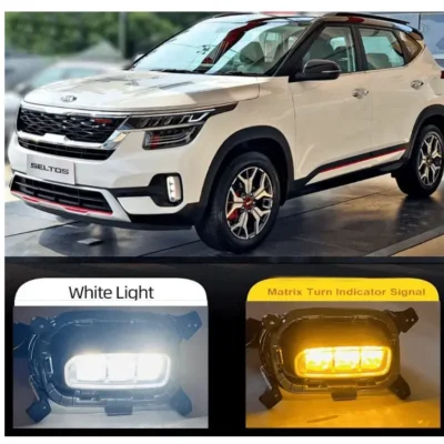 Kia Seltos 2021 Ice Cube LED Fog Lamp with Indicator | (All Models – 1 Set) | JUSTMOD