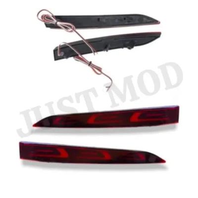 JUST MOD Verna Matrix Reflector – Premium Type A LED with Running Indicator (Red) for Verna 2017–19