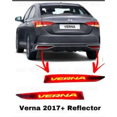 JUST MOD Verna Rear Reflector Light – Premium Non-Matrix 2 Function Type ALFA for Verna 2017–19