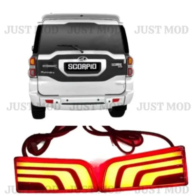 JUST MOD Scorpio Reflector Light – Premium 2 Function Non-Matrix LED Rear Bumper Light (1 Set)