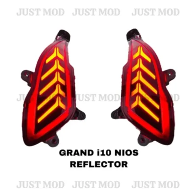 JUST MOD Grand i10 Nios Matrix Reflector Light – Premium 3 Function LED Type 2 with Indicator (Red)