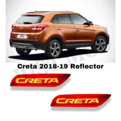 JUST MOD Creta Rear Reflector Light – Premium Alpha 2 Function LED for Hyundai Creta 2018+ (Red)