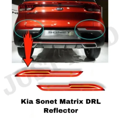 JUST MOD Kia Sonet Matrix Reflector Light – Premium Type A LED with Scan Running Indicator (Red)
