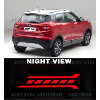 JUST MOD XUV 300 Matrix Reflector Light – Premium LED Type B with Running Indicator (Waterproof, Red)