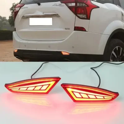 Mahindra XUV500 Matrix Reflector Light – Premium LED Rear Bumper Reflector with Indicator (2018-2019 Model, 1 Set)