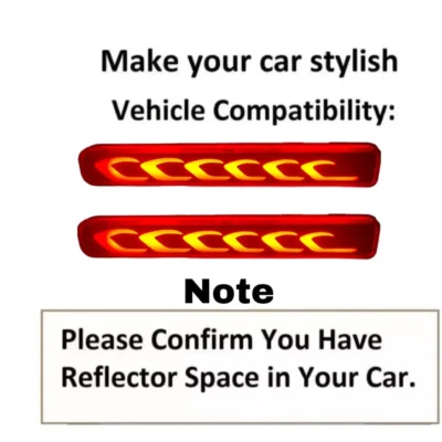 Creta 2020 Rear Bumper Reflector – Premium OEM Both Side Reflector with Bulb (Pack of 2)