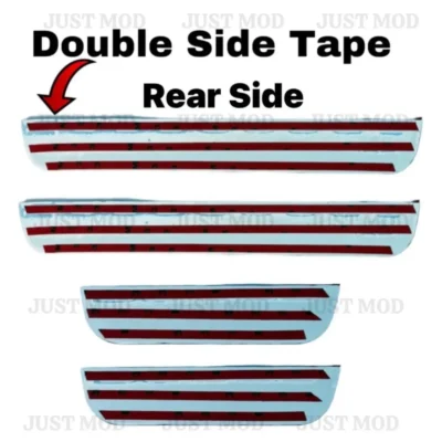 Just Mod Fiesta LED Sill Plate – Premium Chrome Finish Scuff Plate Set of 4 (Blue Light)