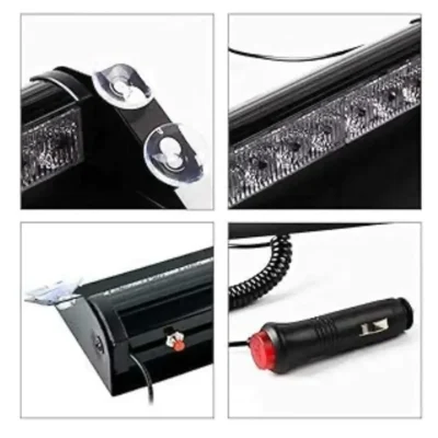 Red Blue 8 LED Police Emergency Light – Premium Multi-Mode USB Flasher (1 Piece)