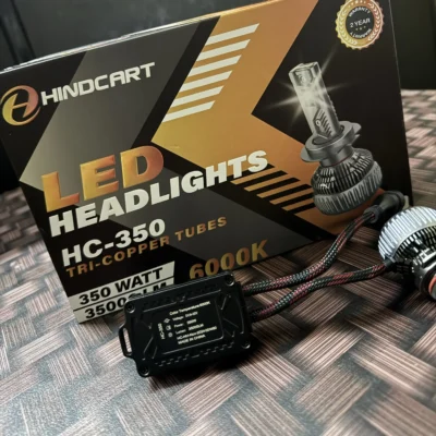 Hindcart 350W H4 LED Headlight Bulbs – Ultra Bright 6000K 35000LM Lights (Pack of 2)