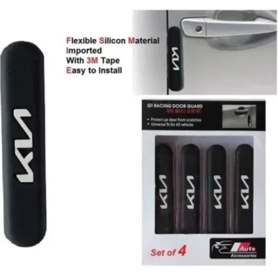 KIA Rubber Door Guards – Premium Flexible Black Door Protectors (4 Pcs)