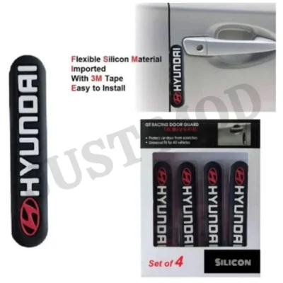 Hyundai Rubber Door Guards – Premium Flexible Black Door Protectors (4 Pcs)