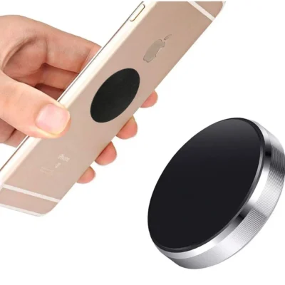 Magnetic Car Dashboard Mobile Holder – Premium Metal Body Phone Mount (Black)