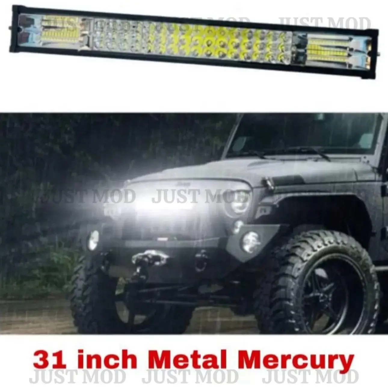 JUST MOD 132 LED White 31 Inch Mercury Night Fog Lamp Light 120 Watt Universal for Car | Waterproof | 1 Pc | JUST - Image 3