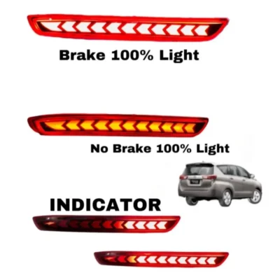 Just Mod Innova Crysta Matrix Reflector Light – Premium 3 Function Type C Red Indicator