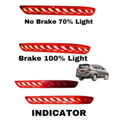 Just Mod Innova Crysta Matrix Reflector Light – Premium Type A 3 Function Red Indicator (2016–19)