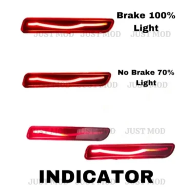 JUST MOD Suzuki Reflector Matrix – Premium Type E Waterproof LED with Running Indicator (Red)