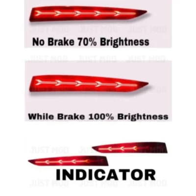 JUST MOD Verna Matrix Reflector – Premium 3 Matrix LED with Running Indicator Type C (2017–19)