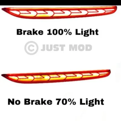 JUST MOD Hyundai Xcent Reflector Light – Premium 2 Function Non-Matrix LED Rear Bumper Light (1 Piece)