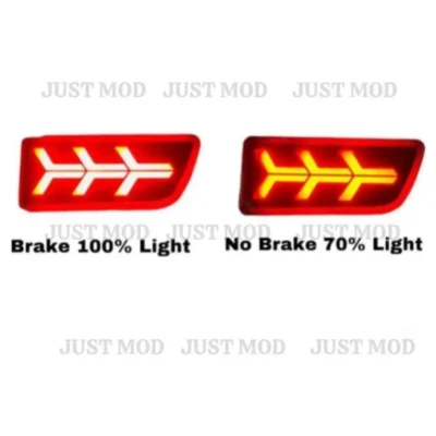 JUST MOD Scorpio Reflector Light – Premium 2 Function Non-Matrix LED Type A Rear Bumper Light (1 Set)
