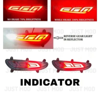 JUST MOD i20 Matrix Reflector Light – Premium 4 Function LED with Brake, Indicator & Reverse Light (2015 Model)