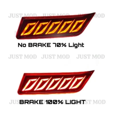 JUST MOD Nexon Matrix Reflector Light – Premium LED Type B with Running Indicator for Tata Nexon 2017 (2 Pcs)