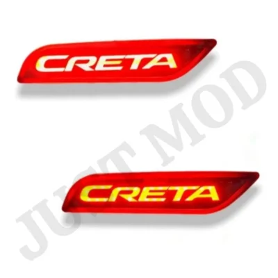 JUST MOD Creta Rear Reflector Light – Premium Alpha 2 Function LED for Hyundai Creta 2018+ (Red)