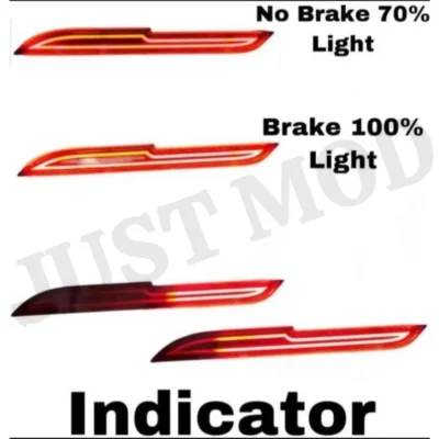 JUST MOD Kia Sonet Matrix Reflector Light – Premium Type A LED with Scan Running Indicator (Red)
