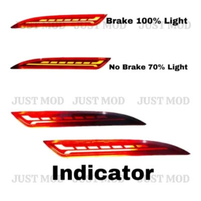 JUST MOD Altroz Matrix Reflector Light – Premium Scan LED Type A with Running Indicator for Tata Altroz 2020+