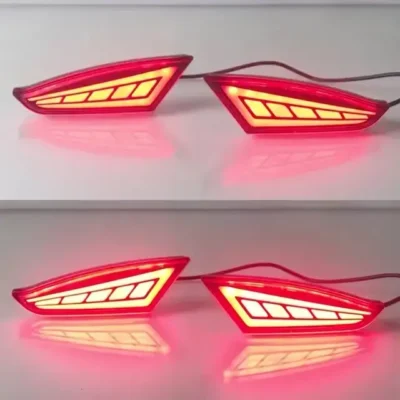Mahindra XUV500 Matrix Reflector Light – Premium LED Rear Bumper Reflector with Indicator (2018-2019 Model, 1 Set)