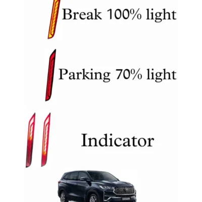 Just Mod Innova Hycross Matrix Reflector Light – Premium LED Type A with Running Indicator (2023+ Model, Red)