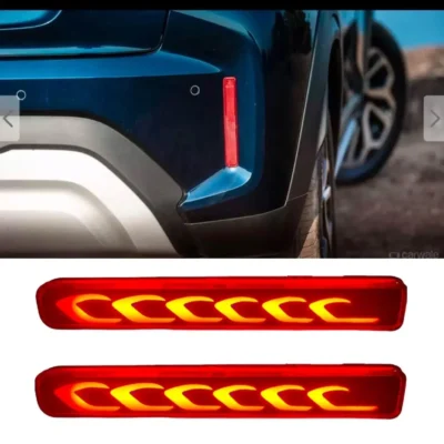 Just Mod Brezza Reflector Light – Premium XL6 2022 3 Function Rear Bumper Type-D LED with Running Indicator (Red)