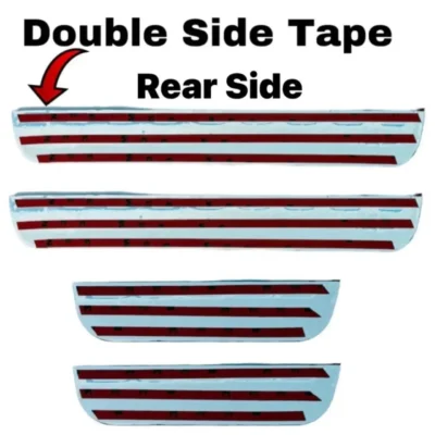 Just Mod Tata Tigor LED Sill Plate – Premium Chrome Finish Scuff Plate Set of 4 (Blue Light)