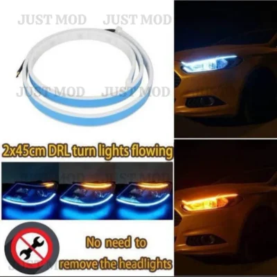 Universal DRL Running Indicator – Premium Waterproof White/Yellow Lights (Set of 2)