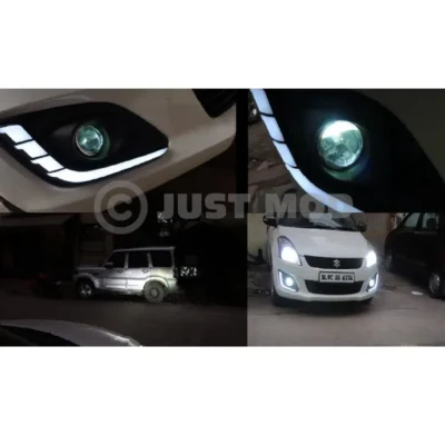 IPH M612 3-Inch Projector Fog Lamps – High/Low Beam LED Upgrade | (Pack of 2) | JUSTMOD