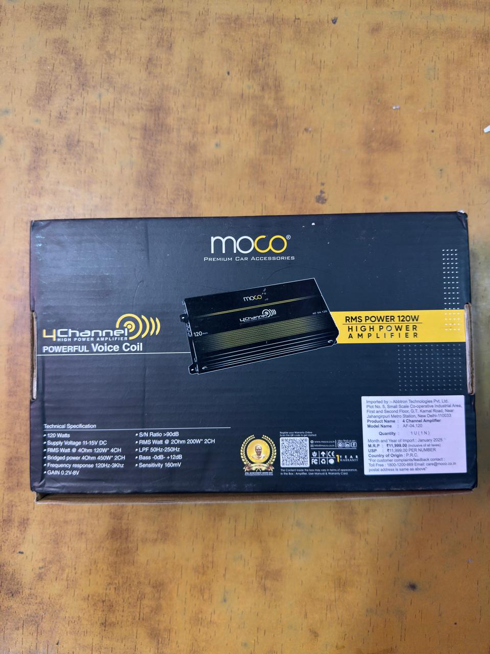 Moco Af-04 120X4 Channel High Power Mini Amplifier Rms 120Watts