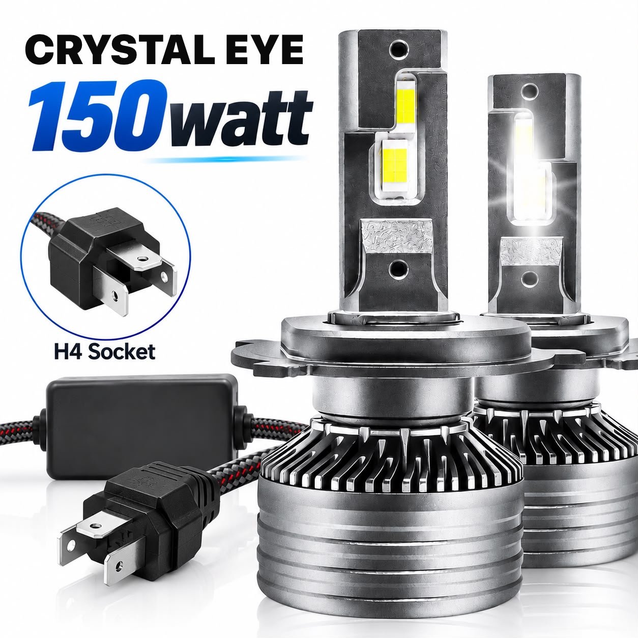 Crystal Eye 150W H4 LED Headlight