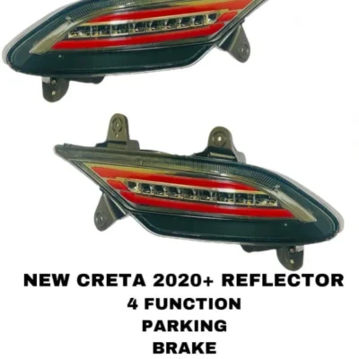 Creta 2020 Rear Bumper Reflector – Premium OEM Both Side Reflector with Bulb (Pack of 2)
